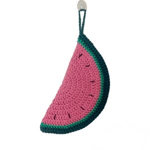 Crochet Watermelon Slice Pot Holder Cotton Kitchen Hot Pad NEW